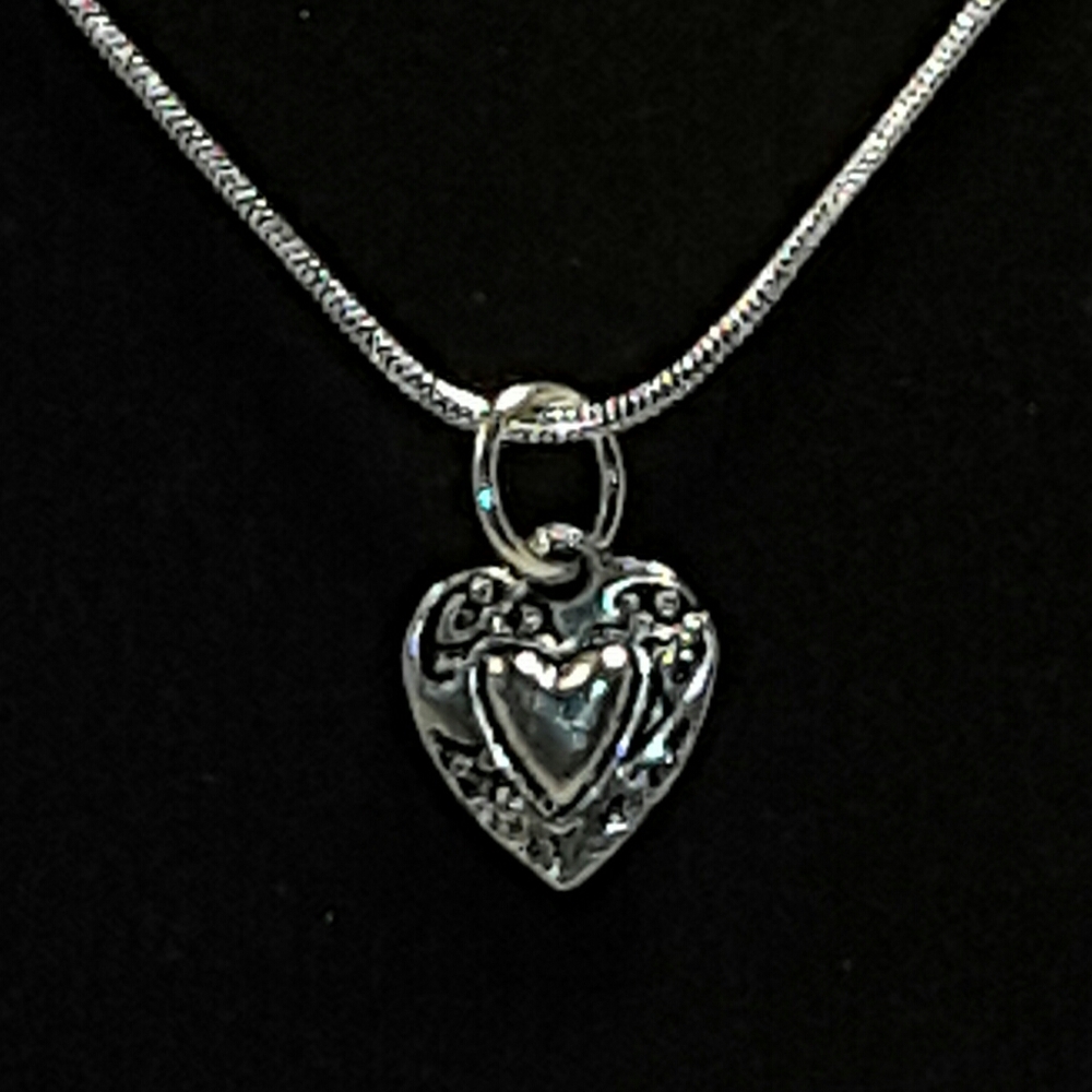 Heart Pendant on 16" Sterling Silver Chain OOAK